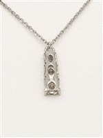 Collana Vidali Gioielli Donna in Oro bianco Zircone COOR-33-34 - COOR-33-34